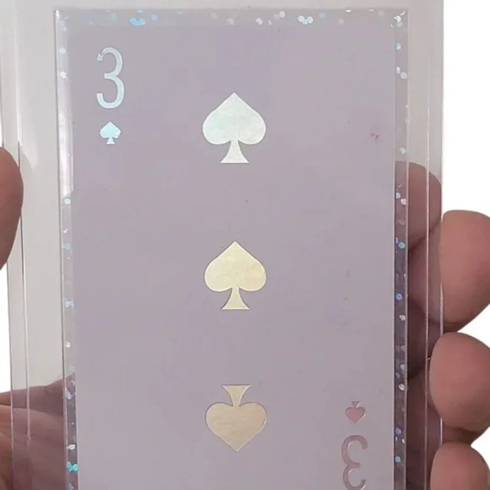 Dior JOY 3 Of Spades Holographic Glitter Playing Card